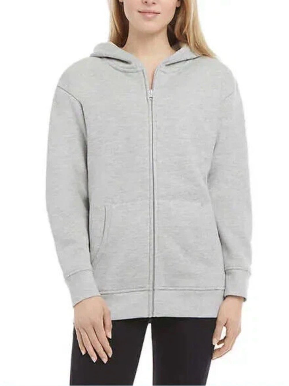 #189- Danskin Light Gray‎ Sherpa-Lined Hoodie